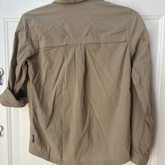 REI Boys Tan Button Up Hiking Shirt 10/12 - Picture 2 of 8